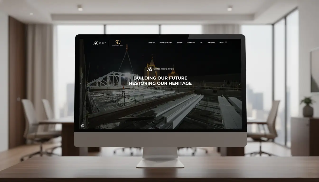 AX Group website designed by M7Alpha
