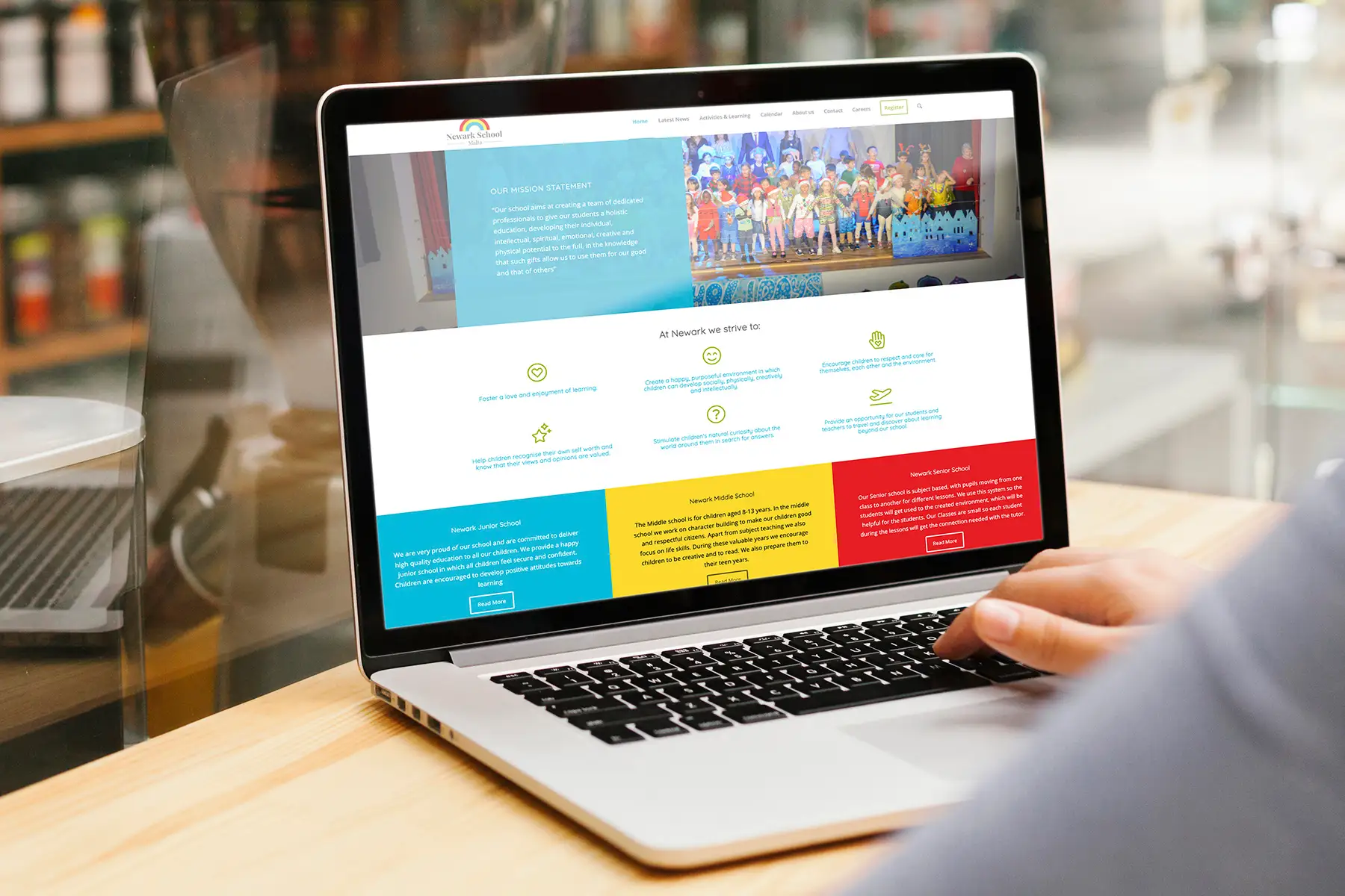 Newark School website designed by M7Alpha