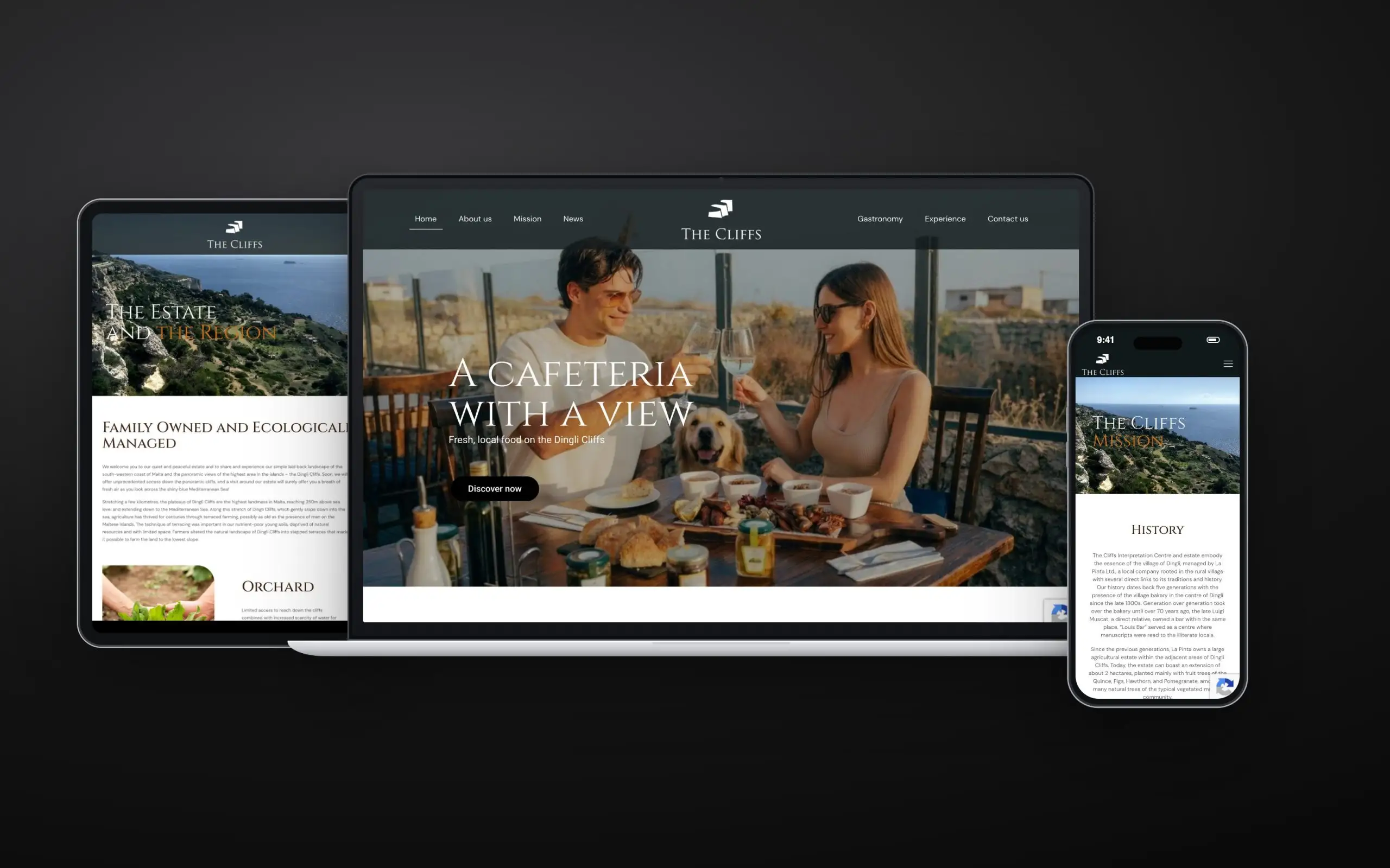 The Cliffs website on laptop, tablet and phone